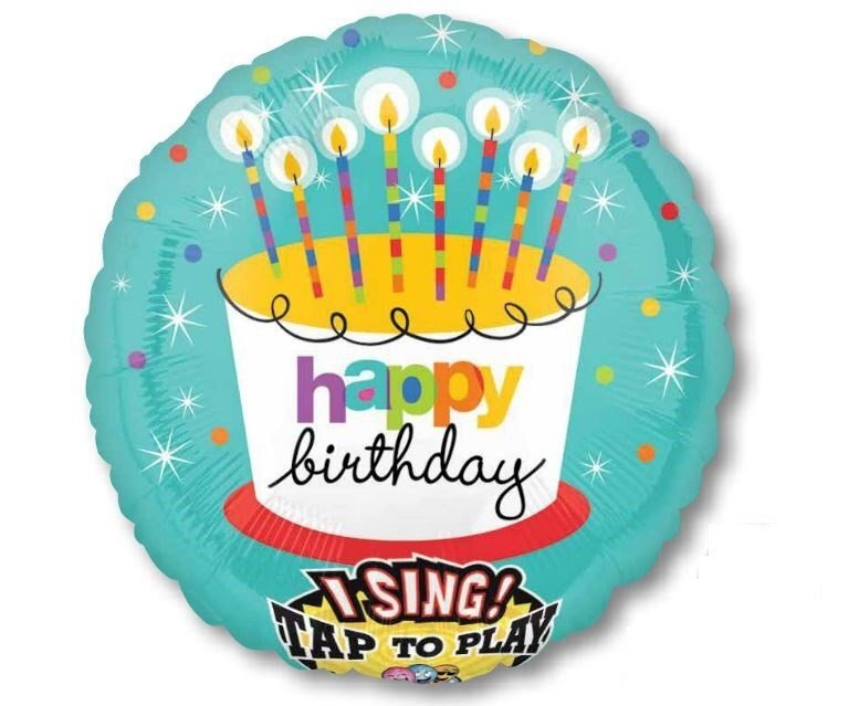 Happy Birthday Candles SingATune Foil Balloon