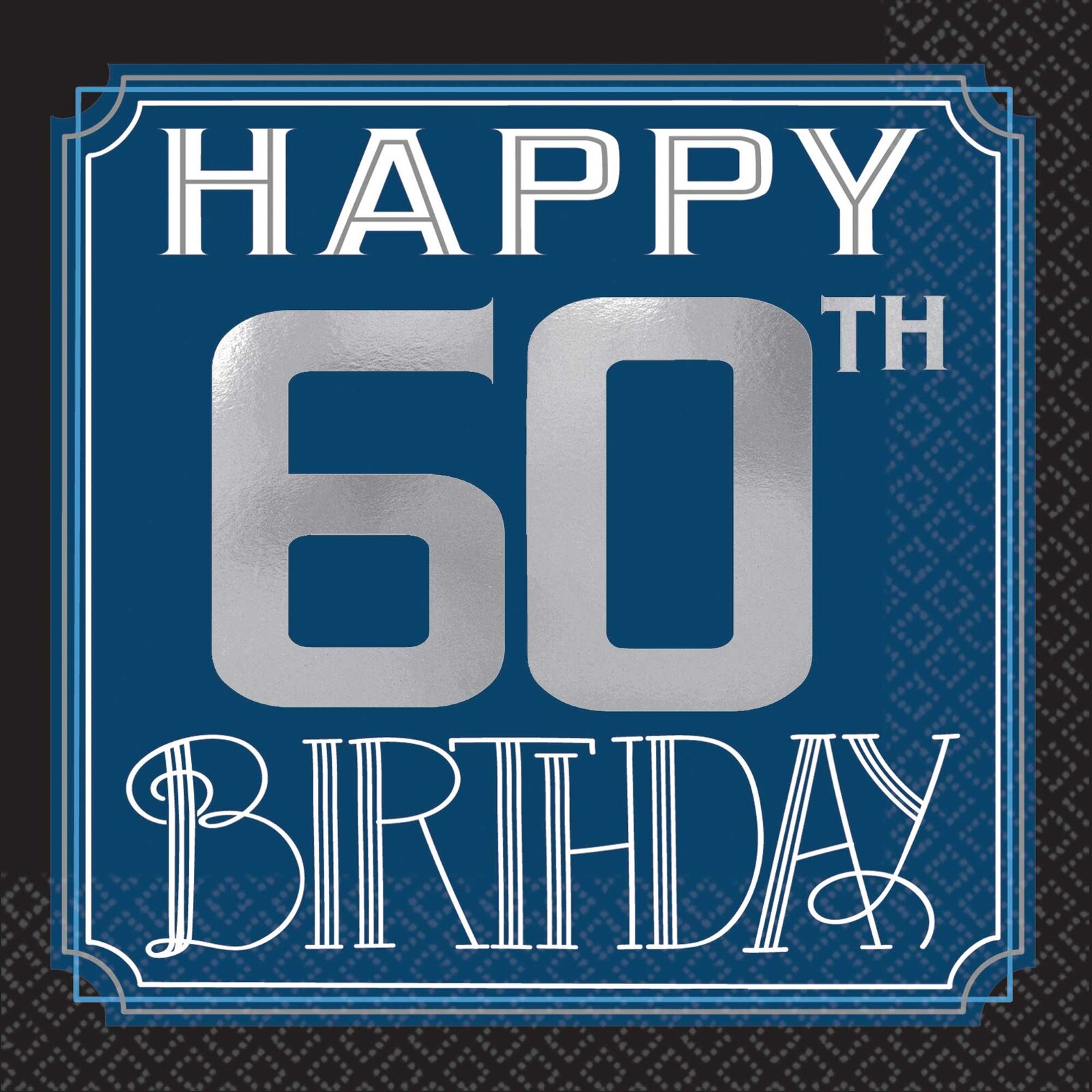 Happy 60th Birthday Beverage Napkins