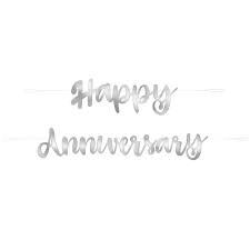 happy anniversary scripted letter banner