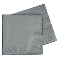 Napkins - Cocktail Metallic Silver (PKt 50)