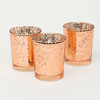 Hire of Votive Tea Light Candle Holder - Rose Gold