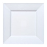 Square Dinner Plate - Pearl White