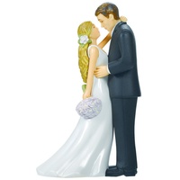 Cake Topper Wedding Bride & Groom with Bouquet