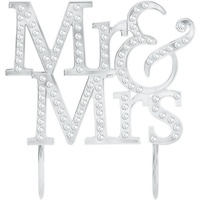 Cake Topper Wedding Mr & Mrs with Gems