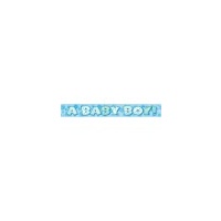 Baby Shower A Baby Boy Blue Banner