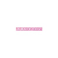 Baby Shower A Baby Girl Pink Banner