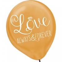 Wedding Love Always & Forever 30cm Latex Balloons