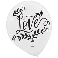 Love & Leaves 30cm Latex Balloons