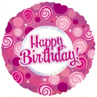 Happy Birthday Dazzeloon 45cm Foil Balloon
