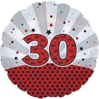 30th Birthday Dazzeloon Foil Balloon (45cm)