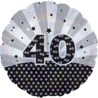 40th Birthday Dazzeloon Foil Balloon (45cm)