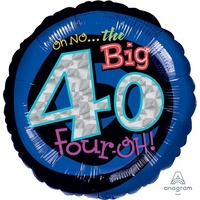 40th Birthday Oh No! It's My Birthday Foil Balloon (45cm)