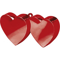 Double Heart Balloon Weight - Red