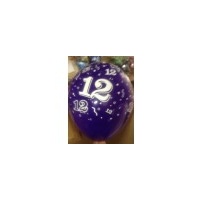 12th Birthday - Latex Print Assorted Pkt 8