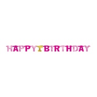 1st Birthday Girl Jointed Letter Banner