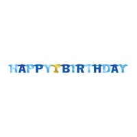 1st Birthday Boy Jointed Letter Banner