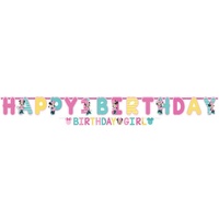 Happy Birthday Mum Party Banner 270cm long repeats 3 times Holographic Pink