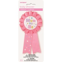Baby Shower Rosette Mum To Be Pink