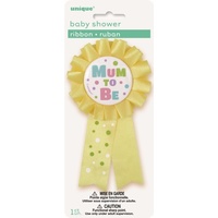 Baby Shower Rosette Mum To Be Yellow