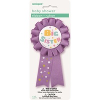 Baby Shower Rosette Big Sister
