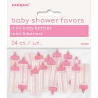 Baby Shower Mini Baby Bottles Pink