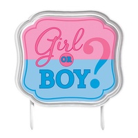 Cake Topper Gender Reveal Girl or Boy