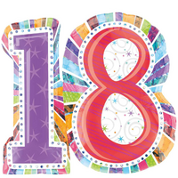 18th Birthday Radiant Holographic SuperShape Foil Balloon (71cm)