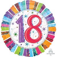 18th Birthday Radiant Holographic Foil Balloon (45cm)