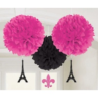 Day in Paris Fluffy Hanging Decorations