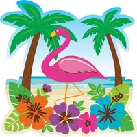 Hawaiian Summer Luau Paper Cutout