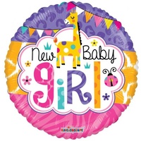 Baby Girl Jungle 45cm Foil Balloon