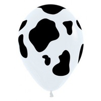 Cow Prints Black & White 30cm Latex Balloons