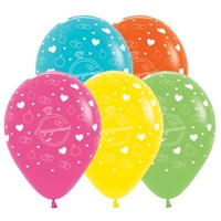 Engagement Latex Balloon Tropical Assorted