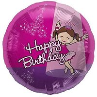 Ballerina 45cm Foil Balloon Happy Birthday