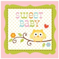 Happi Tree Beverage Napkins Girl