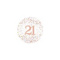21st Birthday - Foil Rose Gold Sparkling