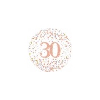 30th Birthday - Foil Rose Gold Sparkling