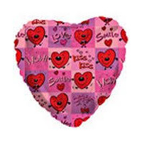 Love Wow Smile Kiss 45cm Foil Balloon