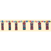Hawaiian Summer Luau Tiki Fabric Flower Garland