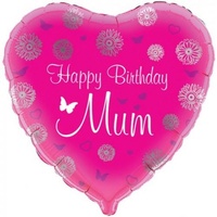 Happy Birthday Mum 45cm Foil Balloon