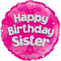 Happy Birthday Sister 45cm Foil Balloon