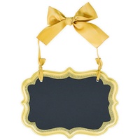 Chalkboard Marquee MDF Sign Gold Glitter Small
