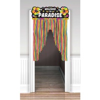 Hawaiian Summer Luau Door Curtain Header