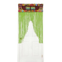 Hawaiian Summer Luau Tiki Hut Door Curtain Header