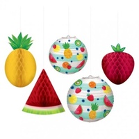 Fruit Honeycomb & Lantern Hanging Decorations