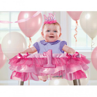 1st Birthday Girl High Chair Decoration Kit