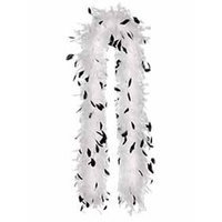 1920's Feather Boa Black and White