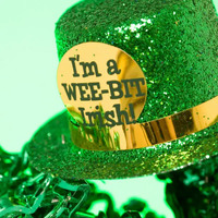 St Patrick's Day - Mini Plastic Hats I'm A Wee Bit Irish