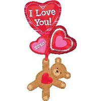 Multi-Balloon Love You Float Bear Foil Balloon