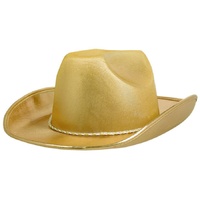 Western Cowboy Velour Hat Gold